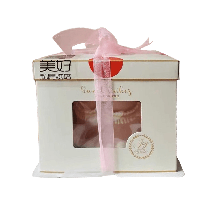 케이크를 위한 명확한 창 정면 선물 상자를 가진 뜨거운 판매 주문 로고 마분지 케이크 상자 종이상자