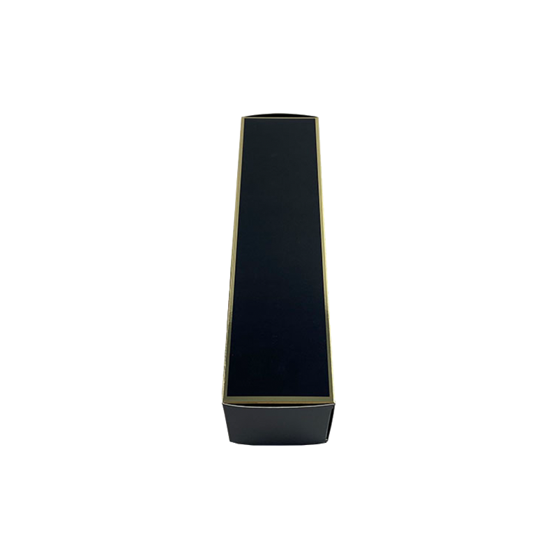 도매 주문 종이상자 검정 광택지 상자 Foldable 화장품 포장 종이상자