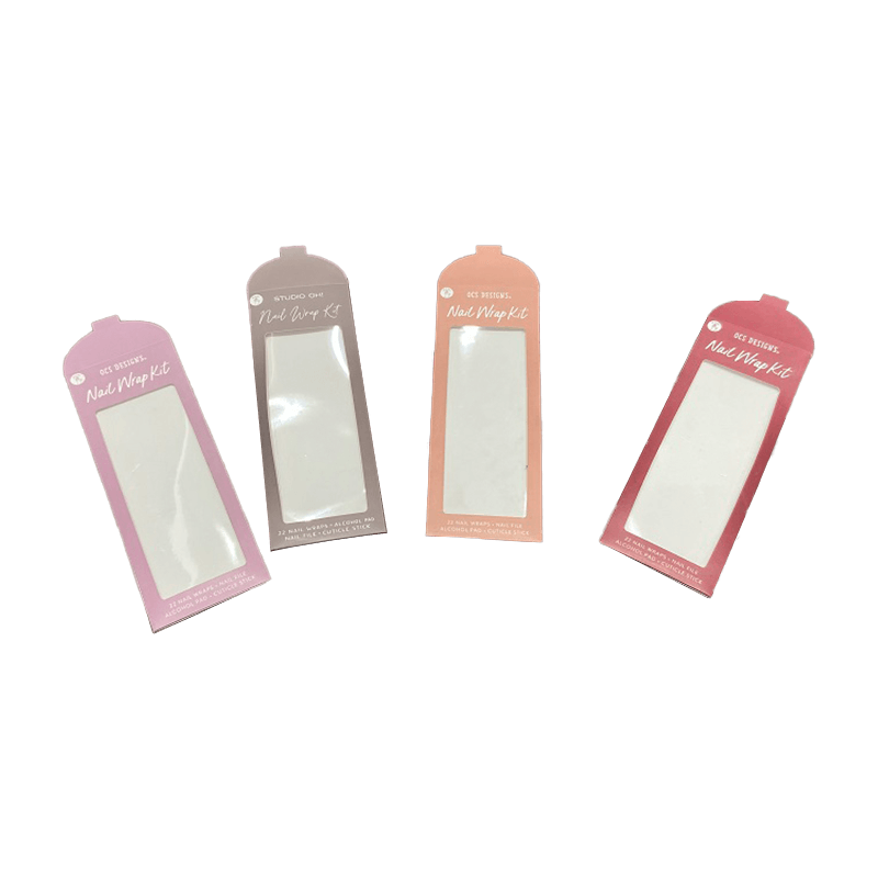 도매 주문 서류상 카드 상자 작은 종이상자 투명한 창 마분지 매니큐어 종이상자