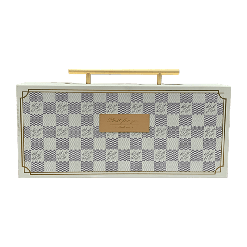 새로운 디자인 Mooncake 상자 손잡이를 가진 달 케이크를 위한 주문품 선물 상자 디저트 종이 상자